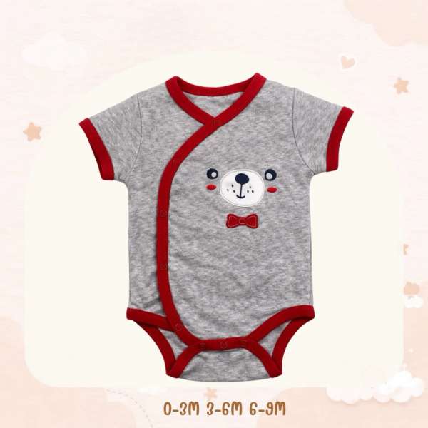 บอดี้สูทกระดุมหน้า บอดี้สูทเด็ก เสื้อผ้าเด็กแรกเกิด ผ้าคอตตอน 100% นุ่มพิเศษ 0-3m,3-6m,6-9m