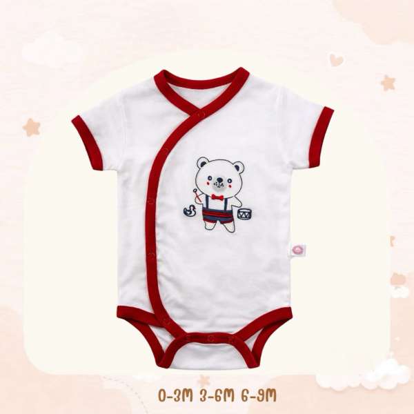 บอดี้สูทกระดุมหน้า บอดี้สูทเด็ก เสื้อผ้าเด็กแรกเกิด ผ้าคอตตอน 100% นุ่มพิเศษ 0-3m,3-6m,6-9m