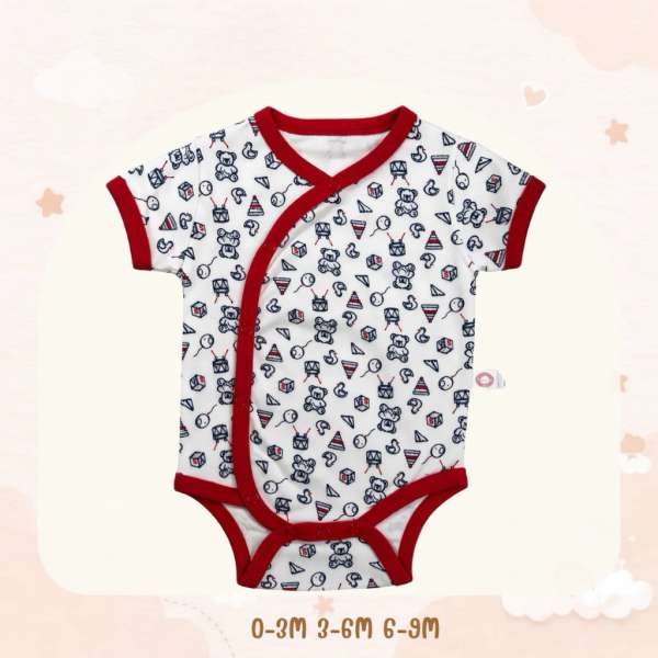 บอดี้สูทกระดุมหน้า บอดี้สูทเด็ก เสื้อผ้าเด็กแรกเกิด ผ้าคอตตอน 100% นุ่มพิเศษ 0-3m,3-6m,6-9m