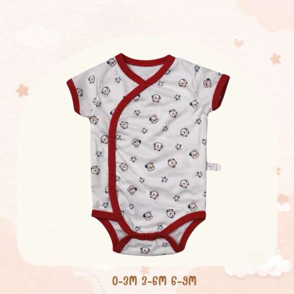 บอดี้สูทกระดุมหน้า บอดี้สูทเด็ก เสื้อผ้าเด็กแรกเกิด ผ้าคอตตอน 100% นุ่มพิเศษ 0-3m,3-6m,6-9m