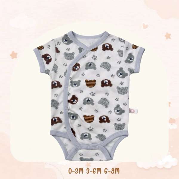 บอดี้สูทกระดุมหน้า บอดี้สูทเด็ก เสื้อผ้าเด็กแรกเกิด ผ้าคอตตอน 100% นุ่มพิเศษ 0-3m,3-6m,6-9m