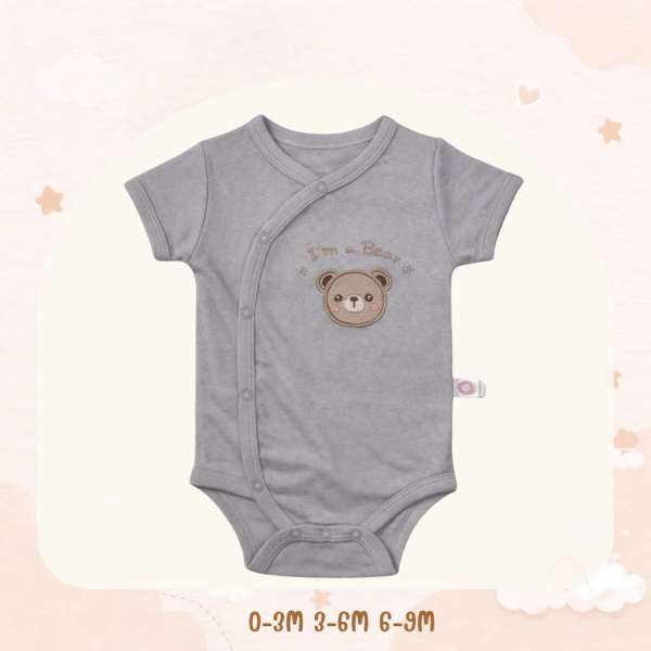 บอดี้สูทกระดุมหน้า บอดี้สูทเด็ก เสื้อผ้าเด็กแรกเกิด ผ้าคอตตอน 100% นุ่มพิเศษ 0-3m,3-6m,6-9m