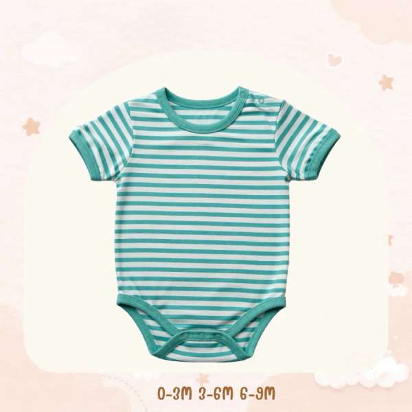 บอดี้สูทคอกลม บอดี้สูทเด็ก เด็กแรกเกิด ผ้าคอตตอน 100% นุ่มพิเศษ 0-3m,3-6m,6-9m