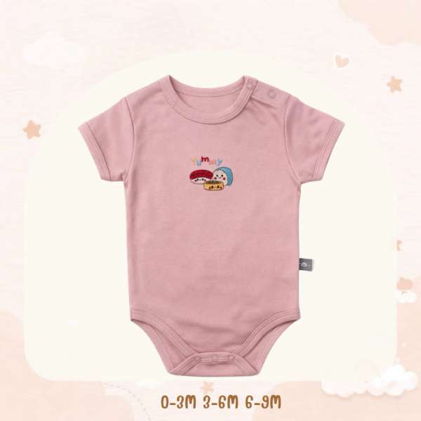 บอดี้สูทคอกลม บอดี้สูทเด็ก เด็กแรกเกิด ผ้าคอตตอน 100% นุ่มพิเศษ 0-3m,3-6m,6-9m