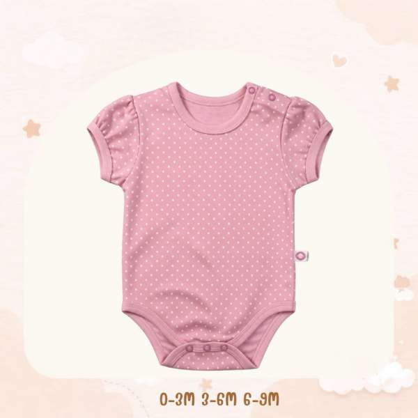 บอดี้สูทคอกลม บอดี้สูทเด็ก เด็กแรกเกิด ผ้าคอตตอน 100% นุ่มพิเศษ 0-3m,3-6m,6-9m
