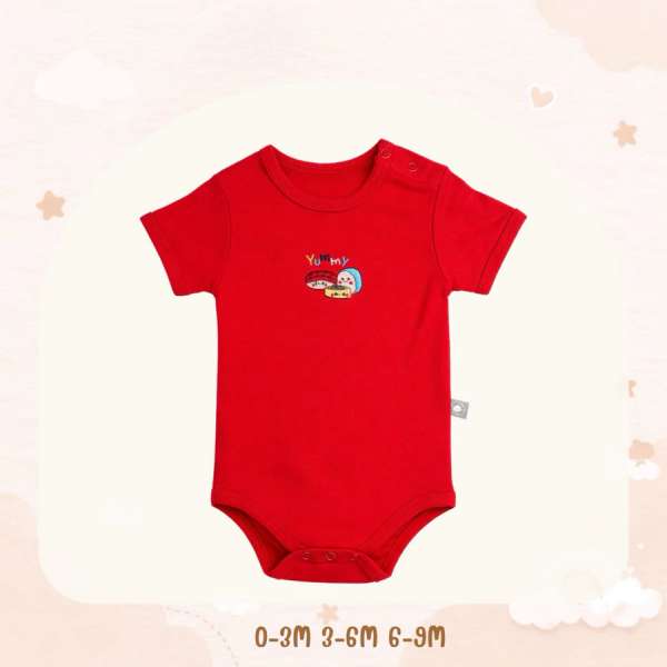 บอดี้สูทคอกลม บอดี้สูทเด็ก เด็กแรกเกิด ผ้าคอตตอน 100% นุ่มพิเศษ 0-3m,3-6m,6-9m