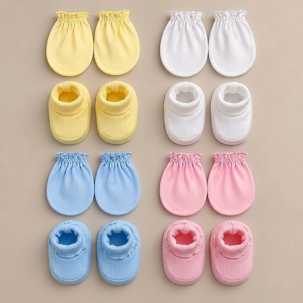 ถุงมือเด็กอ่อน ผ้า Cotton 100% ถุงมือกันข่วนเด็ก ผ้านุ่ม สำหรับเด็กแรกเกิด 0