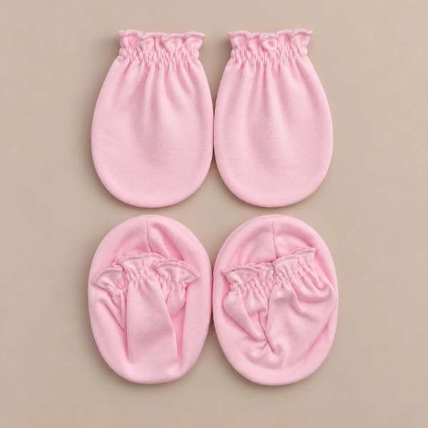 ถุงมือเด็กอ่อน ผ้า Cotton 100% ถุงมือกันข่วนเด็ก ผ้านุ่ม สำหรับเด็กแรกเกิด