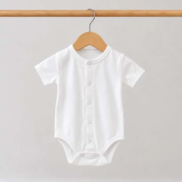 บอดี้สูทเด็กแขนสั้น ผ้า Cotton 100% นุ่มพิเศษ กระดุมหน้า เด็กอ่อน