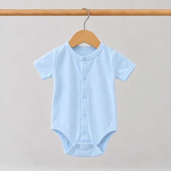 บอดี้สูทเด็กแขนสั้น ผ้า Cotton 100% นุ่มพิเศษ กระดุมหน้า เด็กอ่อน