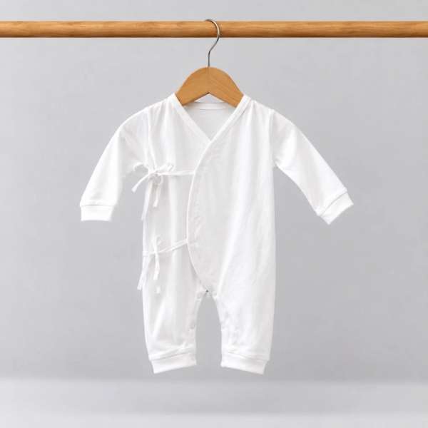 ชุดหมีเด็กอ่อน แขนยาวขายาว ผูกหน้า Cotton 100% ผ้านุ่ม OEKO-TEX เด็กอ่อน