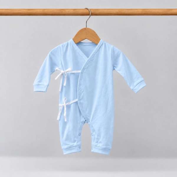 ชุดหมีเด็กอ่อน แขนยาวขายาว ผูกหน้า Cotton 100% ผ้านุ่ม OEKO-TEX เด็กอ่อน
