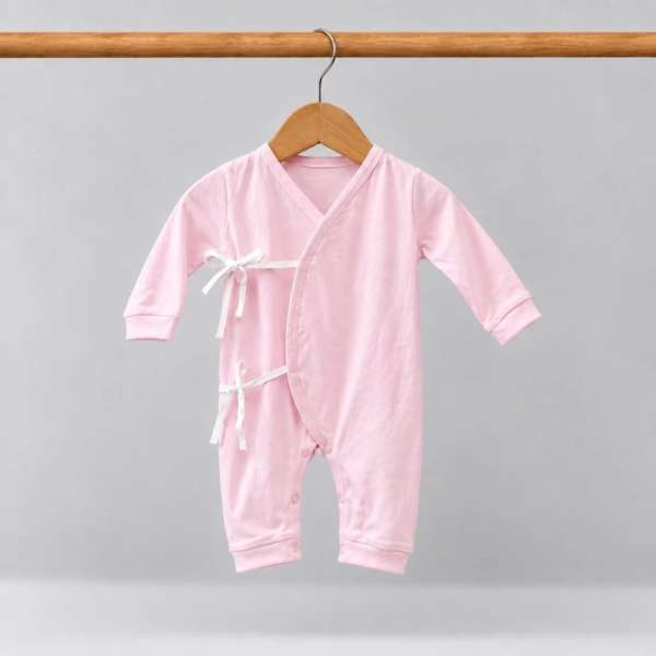 ชุดหมีเด็กอ่อน แขนยาวขายาว ผูกหน้า Cotton 100% ผ้านุ่ม OEKO-TEX เด็กอ่อน