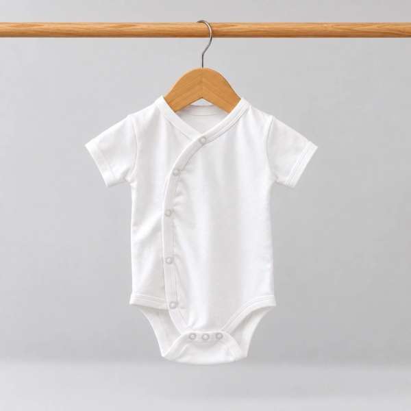 บอดี้สูทเด็กแขนสั้นเปิดข้าง ผ้า Cotton 100% นุ่มพิเศษ กระดุมหน้า เด็กอ่อน