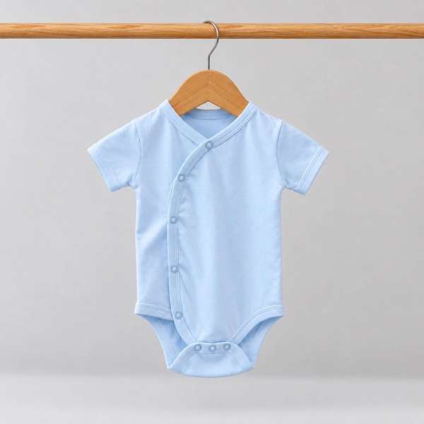 บอดี้สูทเด็กแขนสั้นเปิดข้าง ผ้า Cotton 100% นุ่มพิเศษ กระดุมหน้า เด็กอ่อน