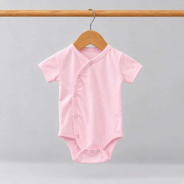 บอดี้สูทเด็กแขนสั้นเปิดข้าง ผ้า Cotton 100% นุ่มพิเศษ กระดุมหน้า เด็กอ่อน
