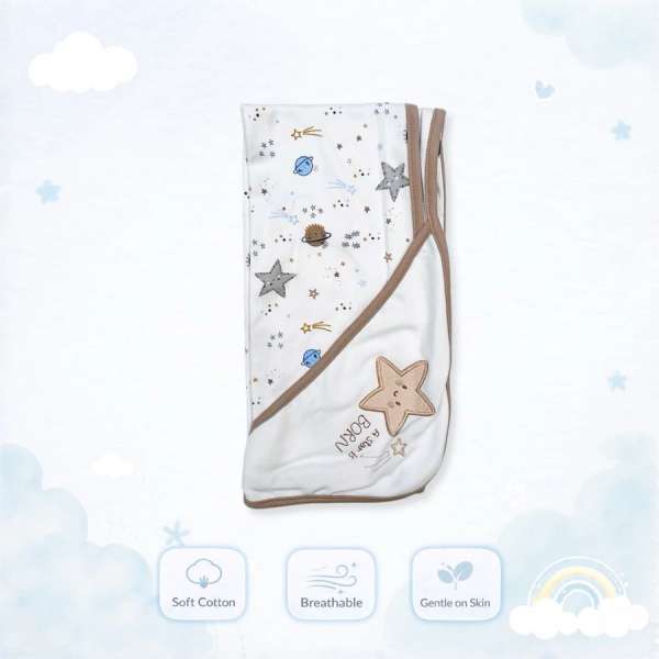 ผ้าห่อตัว ผ้าเช็ดตัว ผ้าคอตตอน 100% ขนาด 30 × 30 นิ้ว | นุ่ม ซึมซับดี ระบายอากาศ ใช้งานได้หลากหลาย