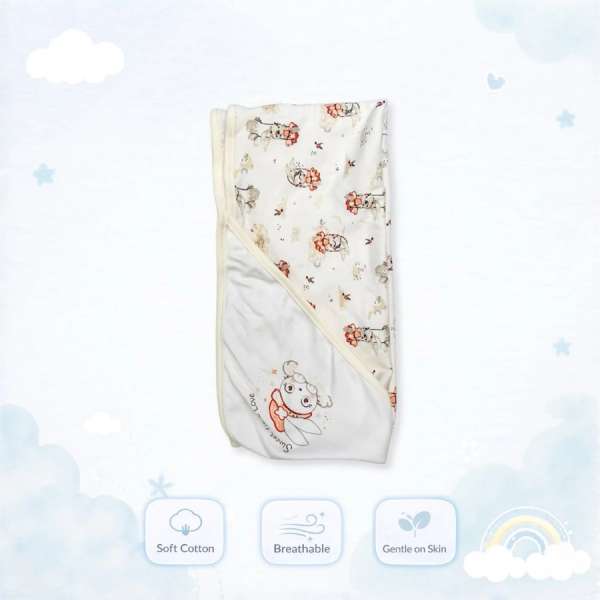 ผ้าห่อตัว ผ้าเช็ดตัว ผ้าคอตตอน 100% ขนาด 30 × 30 นิ้ว | นุ่ม ซึมซับดี ระบายอากาศ ใช้งานได้หลากหลาย