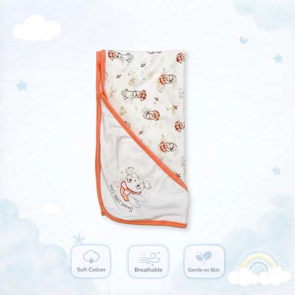 ผ้าห่อตัว ผ้าเช็ดตัว ผ้าคอตตอน 100% ขนาด 30 × 30 นิ้ว | นุ่ม ซึมซับดี ระบายอากาศ ใช้งานได้หลากหลาย
