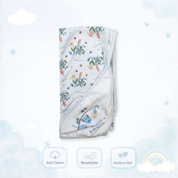 ผ้าห่อตัว ผ้าเช็ดตัว ผ้าคอตตอน 100% ขนาด 30 × 30 นิ้ว | นุ่ม ซึมซับดี ระบายอากาศ ใช้งานได้หลากหลาย