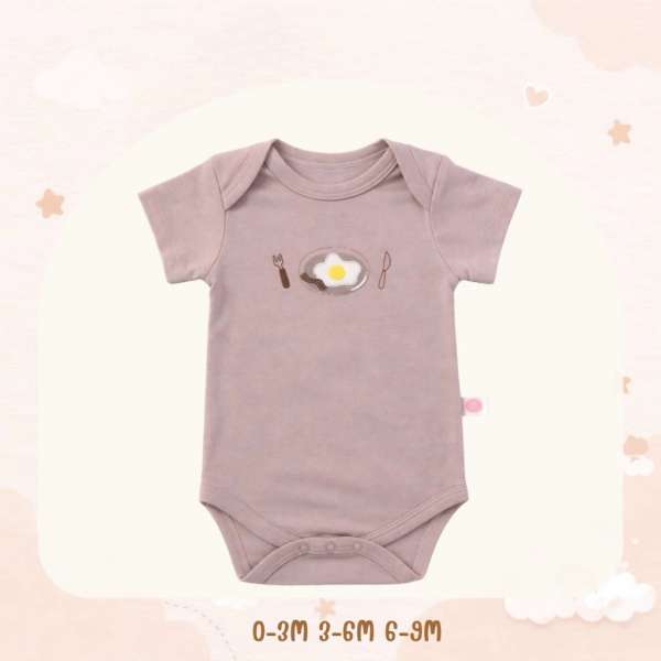บอดี้สูทคอไขว้ บอดี้สูทเด็ก เสื้อผ้าเด็กแรกเกิด ผ้าคอตตอน 100% นุ่มพิเศษ 0-3m,3-6m,6-9m