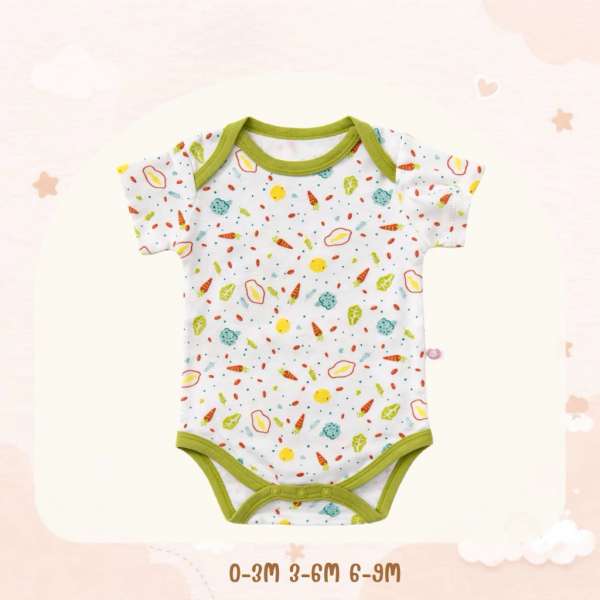 บอดี้สูทคอไขว้ บอดี้สูทเด็ก เสื้อผ้าเด็กแรกเกิด ผ้าคอตตอน 100% นุ่มพิเศษ 0-3m,3-6m,6-9m
