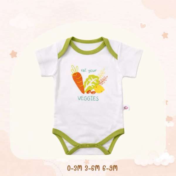 บอดี้สูทคอไขว้ บอดี้สูทเด็ก เสื้อผ้าเด็กแรกเกิด ผ้าคอตตอน 100% นุ่มพิเศษ 0-3m,3-6m,6-9m