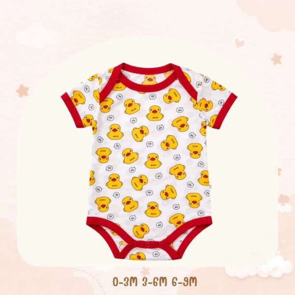 บอดี้สูทคอไขว้ บอดี้สูทเด็ก เสื้อผ้าเด็กแรกเกิด ผ้าคอตตอน 100% นุ่มพิเศษ 0-3m,3-6m,6-9m