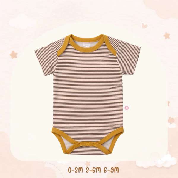 บอดี้สูทคอไขว้ บอดี้สูทเด็ก เสื้อผ้าเด็กแรกเกิด ผ้าคอตตอน 100% นุ่มพิเศษ 0-3m,3-6m,6-9m