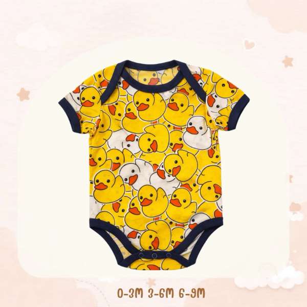 บอดี้สูทคอไขว้ บอดี้สูทเด็ก เสื้อผ้าเด็กแรกเกิด ผ้าคอตตอน 100% นุ่มพิเศษ 0-3m,3-6m,6-9m