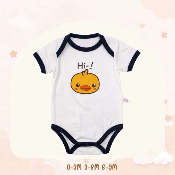 บอดี้สูทคอไขว้ บอดี้สูทเด็ก เสื้อผ้าเด็กแรกเกิด ผ้าคอตตอน 100% นุ่มพิเศษ 0-3m,3-6m,6-9m