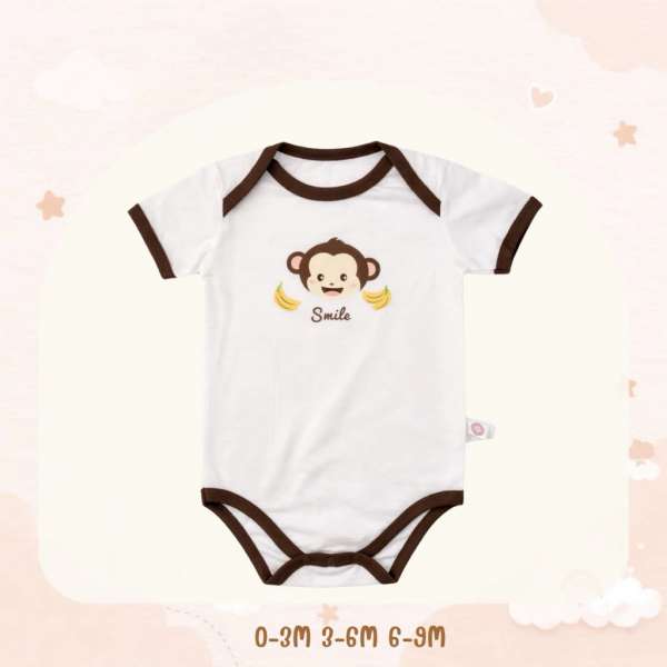 บอดี้สูทคอไขว้ บอดี้สูทเด็ก เสื้อผ้าเด็กแรกเกิด ผ้าคอตตอน 100% นุ่มพิเศษ 0-3m,3-6m,6-9m