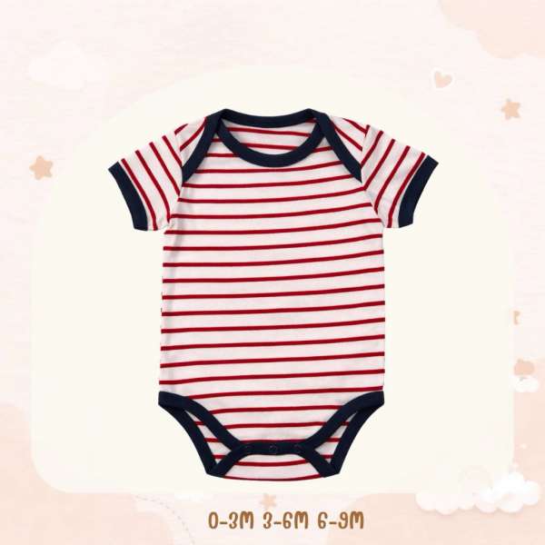 บอดี้สูทคอไขว้ บอดี้สูทเด็ก เสื้อผ้าเด็กแรกเกิด ผ้าคอตตอน 100% นุ่มพิเศษ 0-3m,3-6m,6-9m