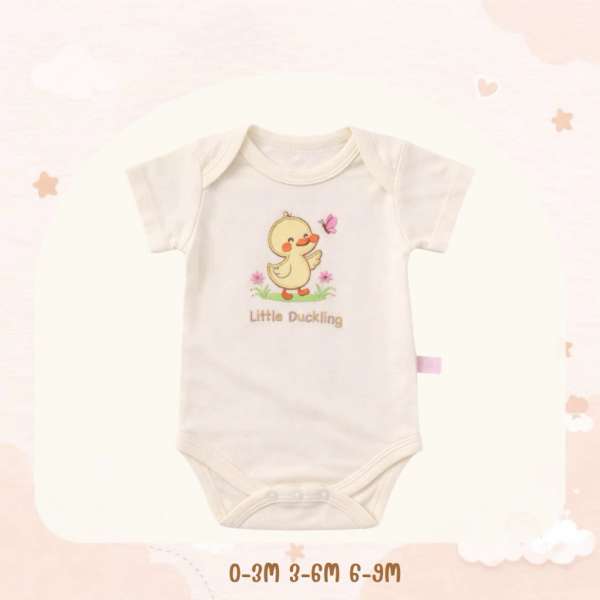 บอดี้สูทคอไขว้ บอดี้สูทเด็ก เสื้อผ้าเด็กแรกเกิด ผ้าคอตตอน 100% นุ่มพิเศษ 0-3m,3-6m,6-9m